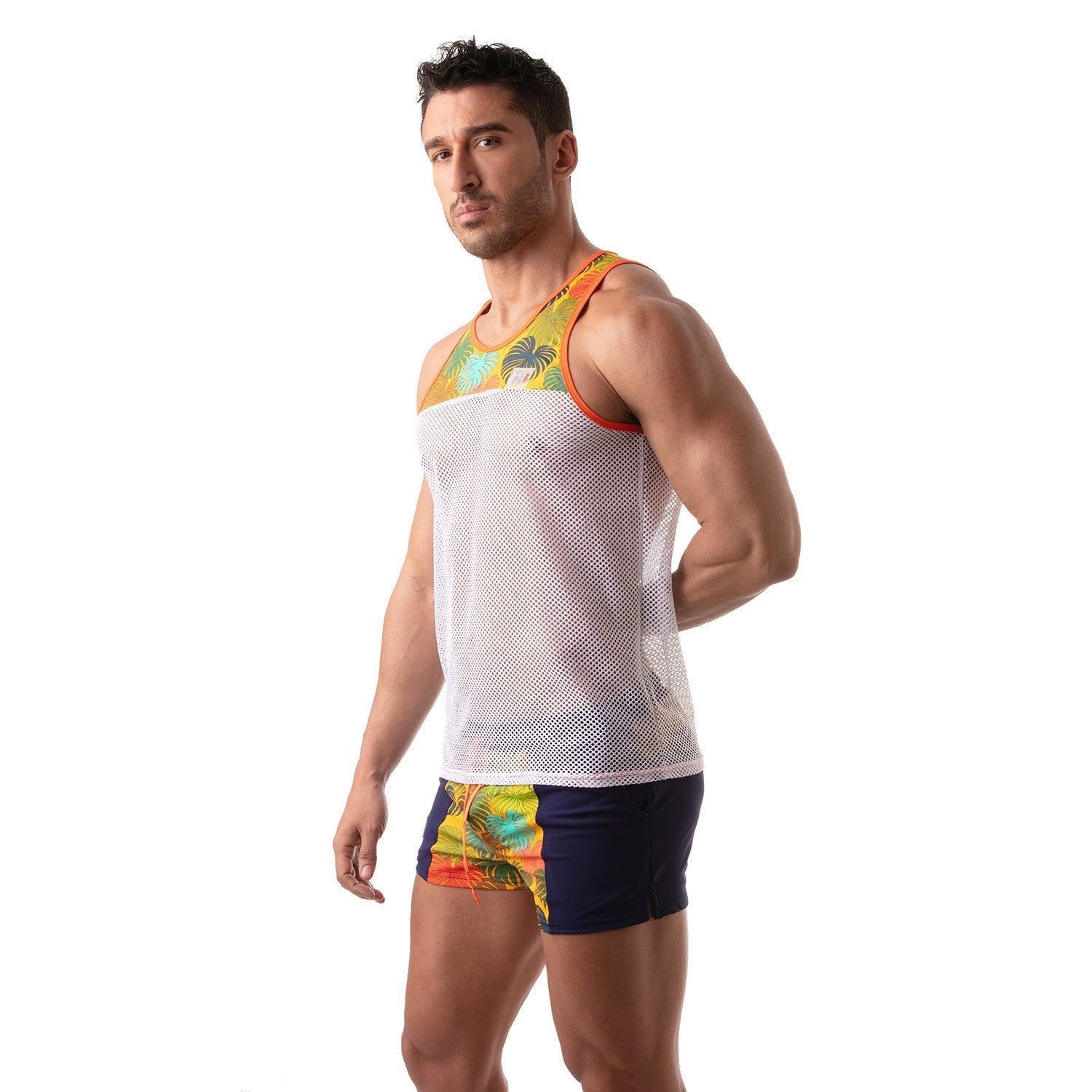 Florales Mesh - Tanktop – Gelb - TOF Paris - Shop Deutschland Noodosz