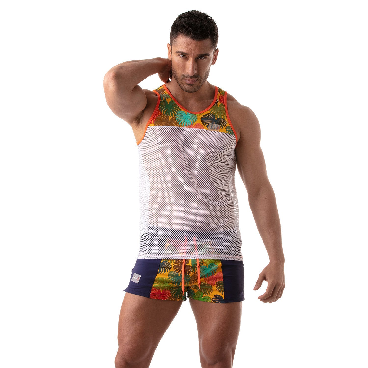Florales Mesh - Tanktop – Gelb - TOF Paris - Shop Deutschland Noodosz