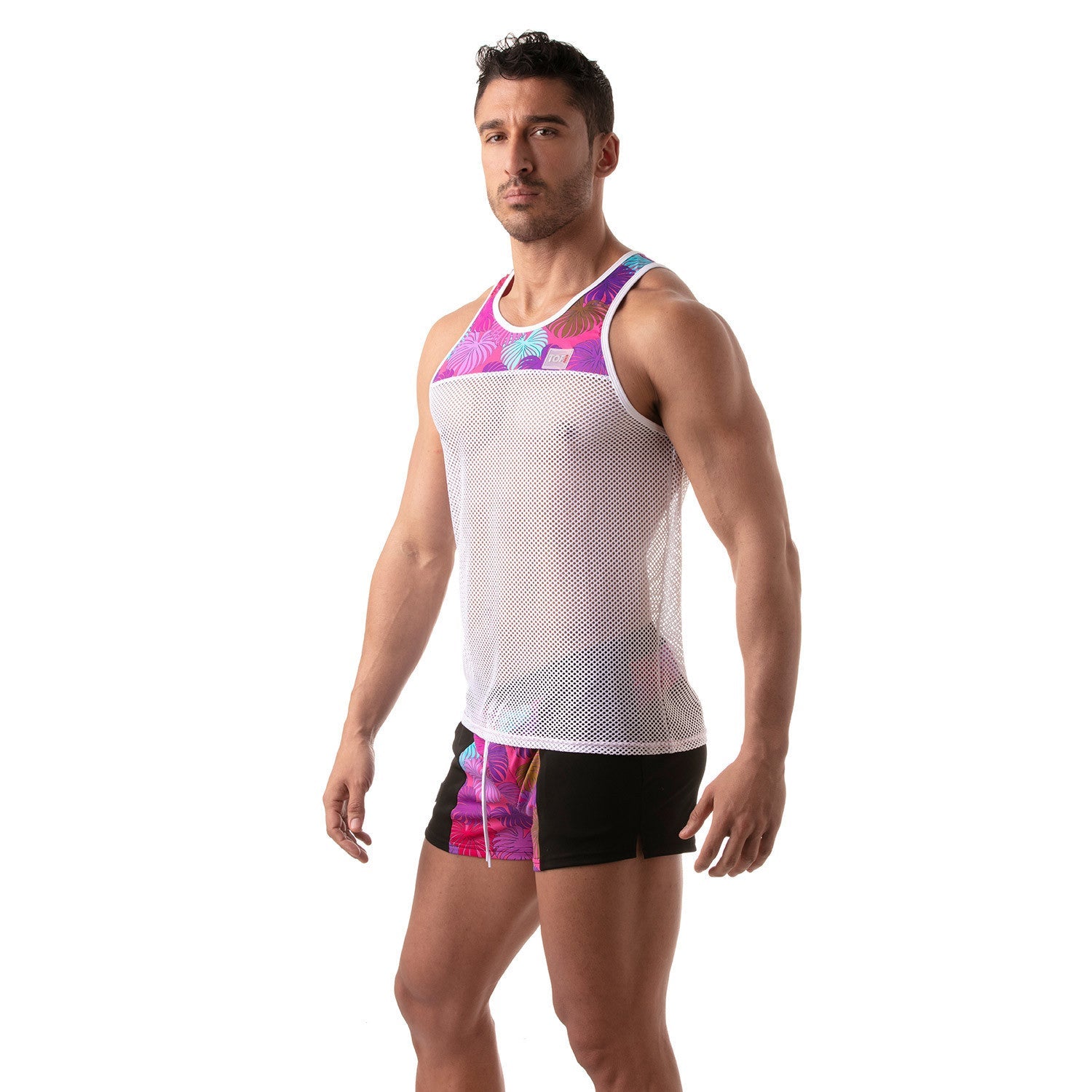 Florales Mesh - Tanktop in Pink - TOF Paris - Shop Deutschland Noodosz