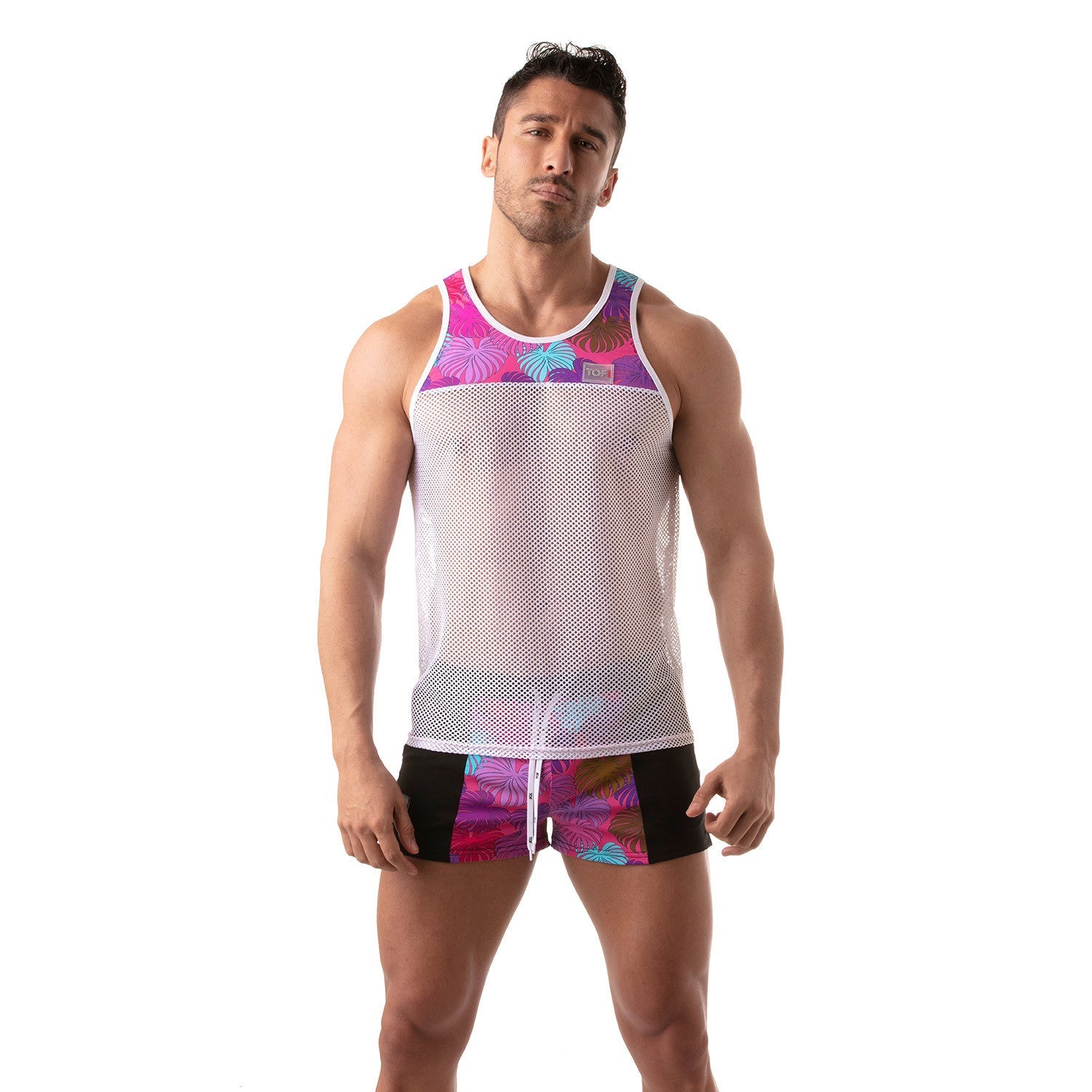 Florales Mesh - Tanktop in Pink - TOF Paris - Shop Deutschland Noodosz
