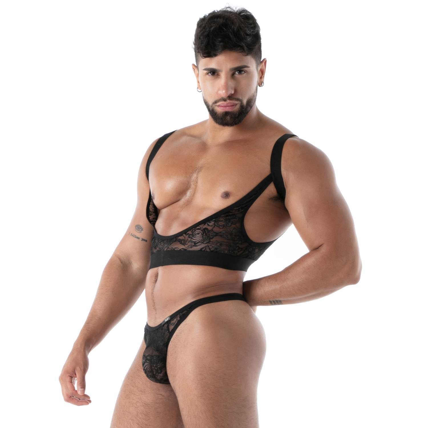 Fluid Lace Strumpfband – Schwarz - TOF Paris - Shop Deutschland Noodosz