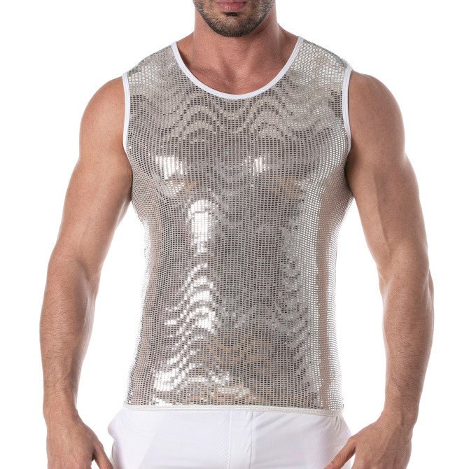 Glitzer - Tanktop Silber - TOF Paris - Shop Deutschland Noodosz