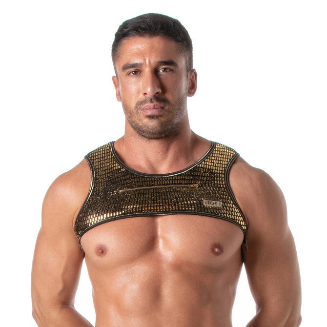 Glitzer - Harness mit Reißverschluss – Gold - TOF Paris - Shop Deutschland Noodosz