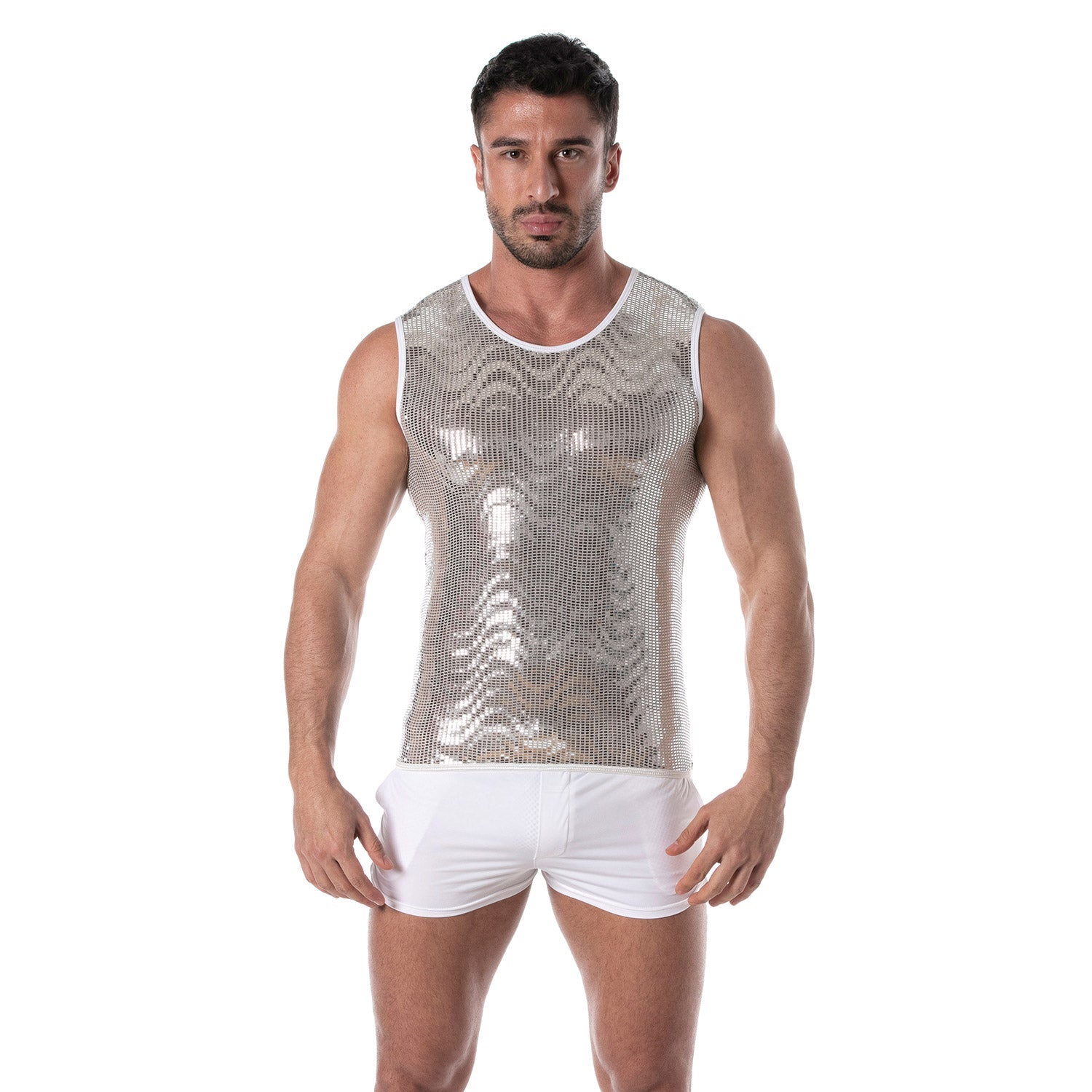 Glitzer - Tanktop Silber - TOF Paris - Shop Deutschland Noodosz