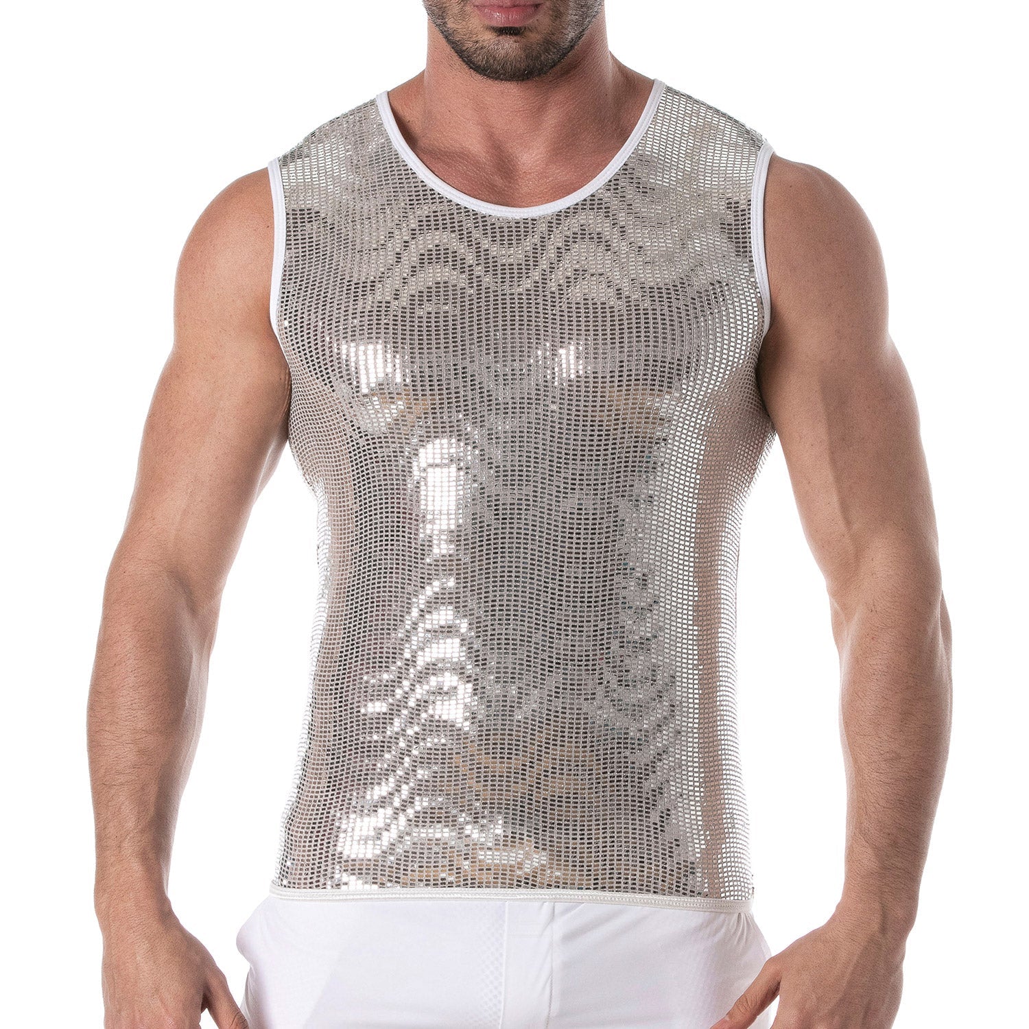 Glitzer - Tanktop Silber - TOF Paris - Shop Deutschland Noodosz