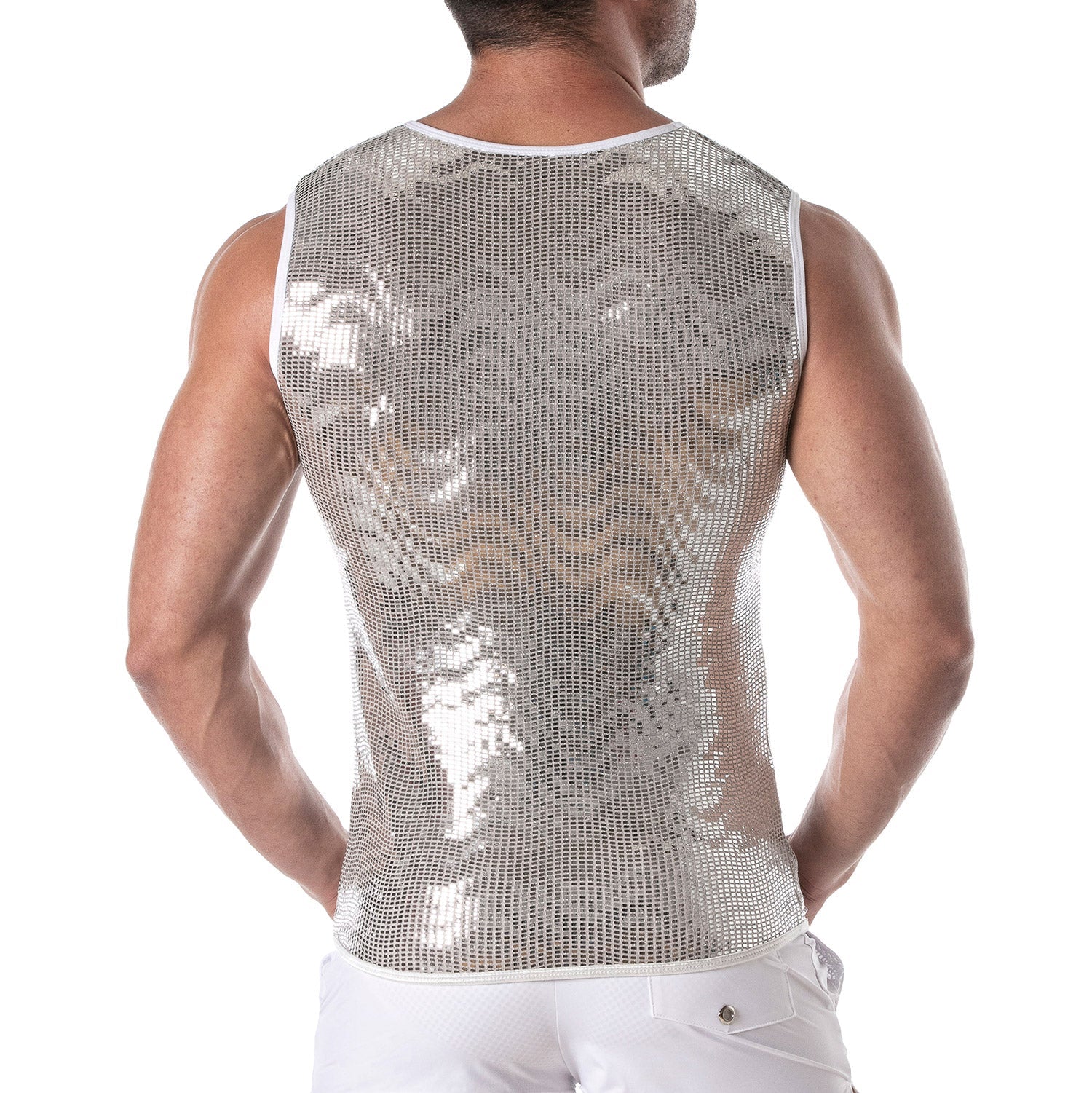 Glitzer - Tanktop Silber - TOF Paris - Shop Deutschland Noodosz