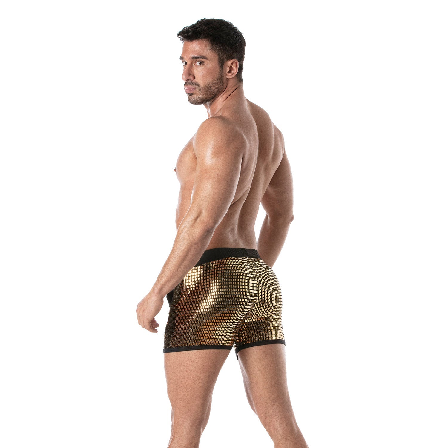 Goldene Glitzer - Shorts für Herren - TOF Paris - Shop Deutschland Noodosz
