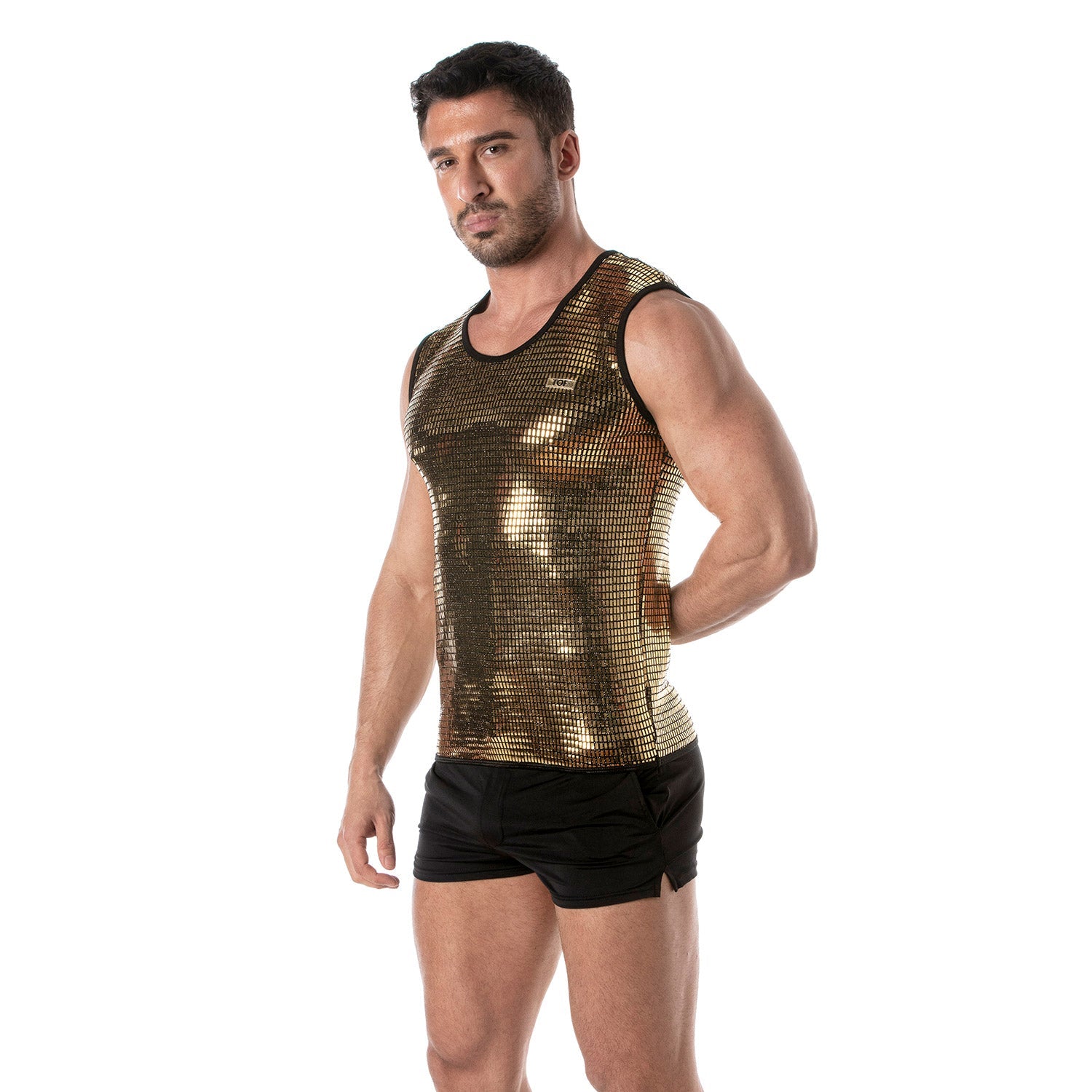 Goldenes Glitzer - Tanktop für Männer - TOF Paris - Shop Deutschland Noodosz