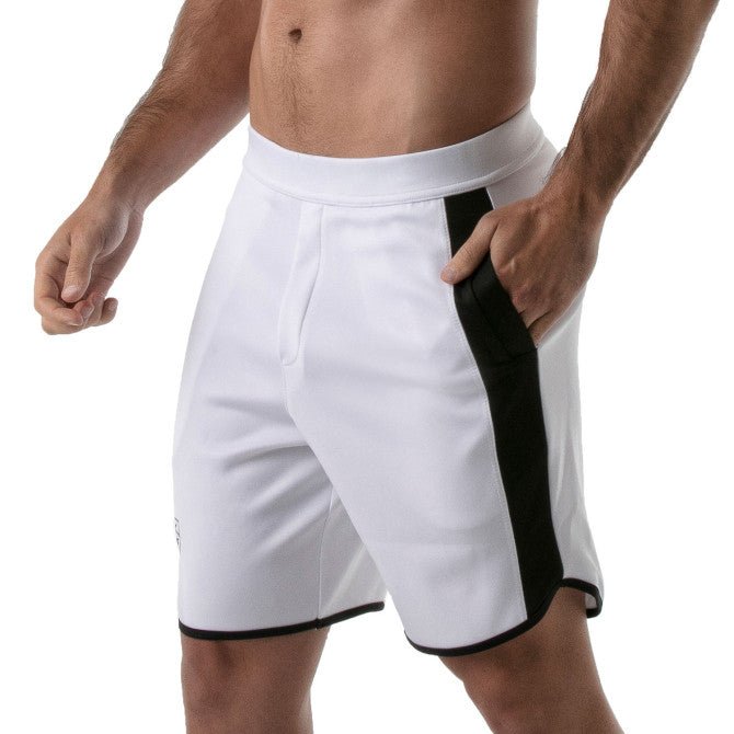 Gym Long Shorts White - noodosz - TOF Paris -
