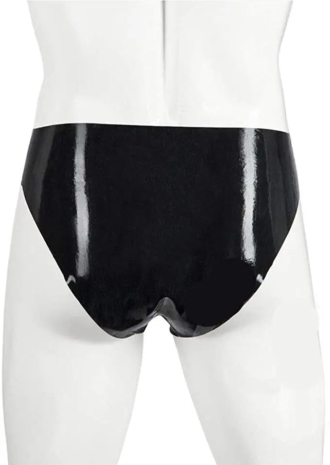 Herren Latex Shorts Briefs handgefertigt mit Öffnung – Gummi Unterwäsche - noodosz - FlowNight -