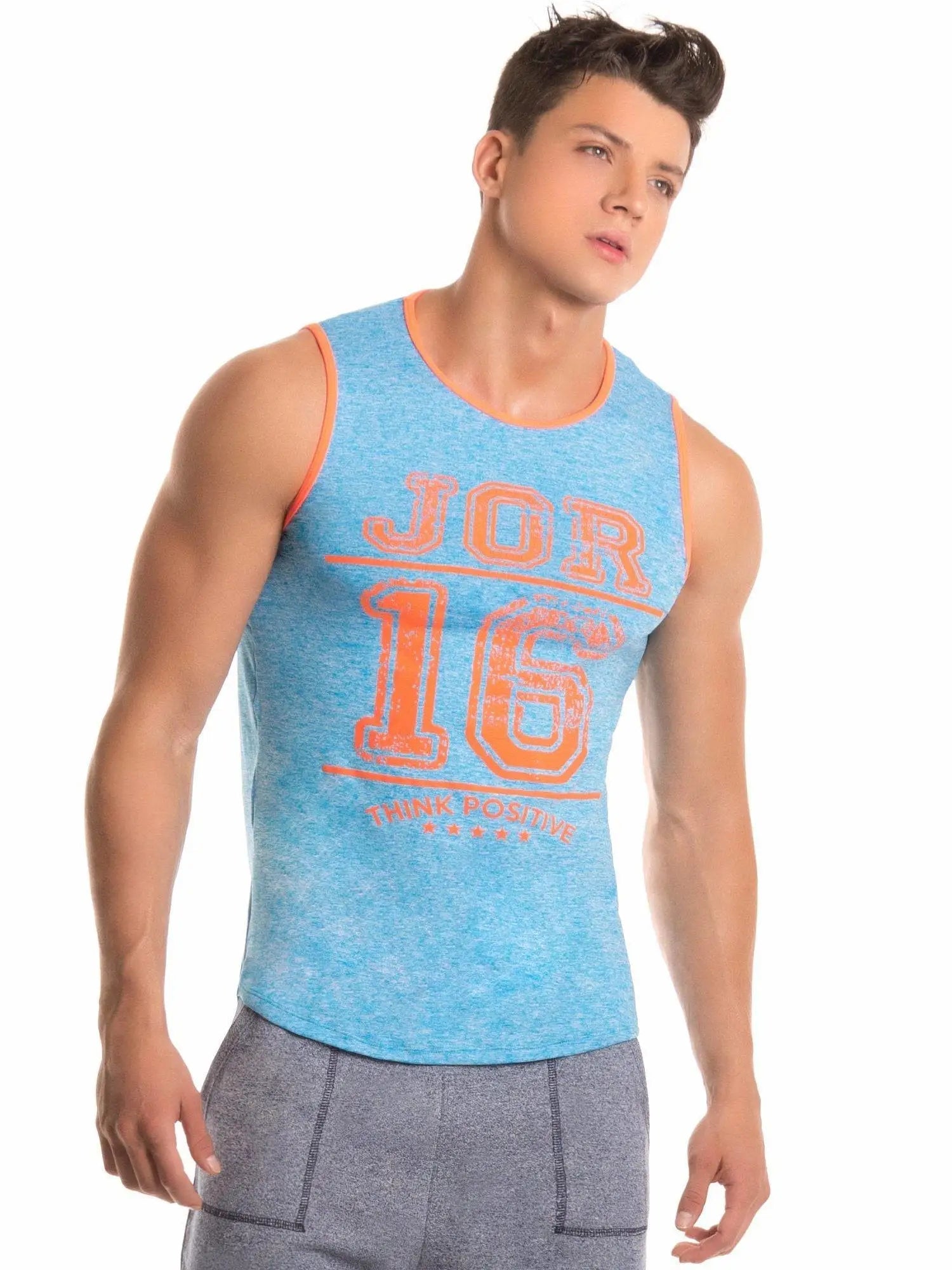 JOR 0233 NEON Tank Top Muscleshirt Mukelshirt ärmelloses T-Shirt Singlet - noodosz