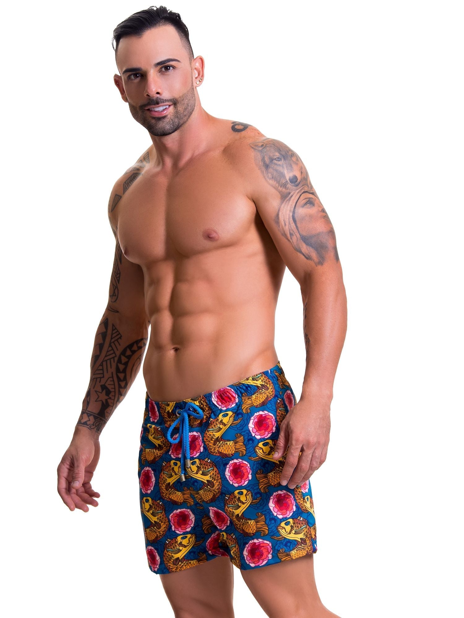 JOR 0592 KOI Badeshorts animal Print bedruckt - Jor - Shop Deutschland Noodosz