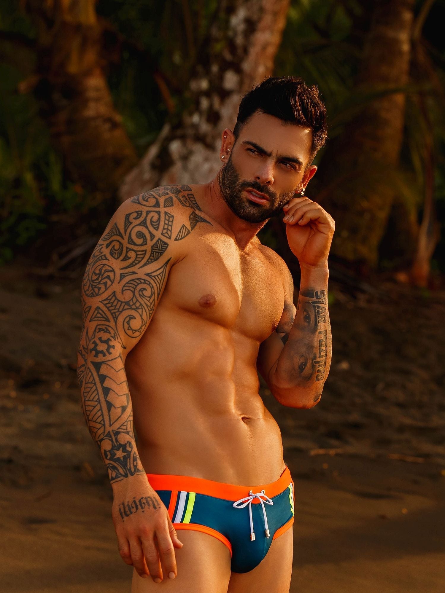 JOR 1546 OLIMPIC PRIDE Herren Badehose mit Streifen - Jor - Shop Deutschland Noodosz