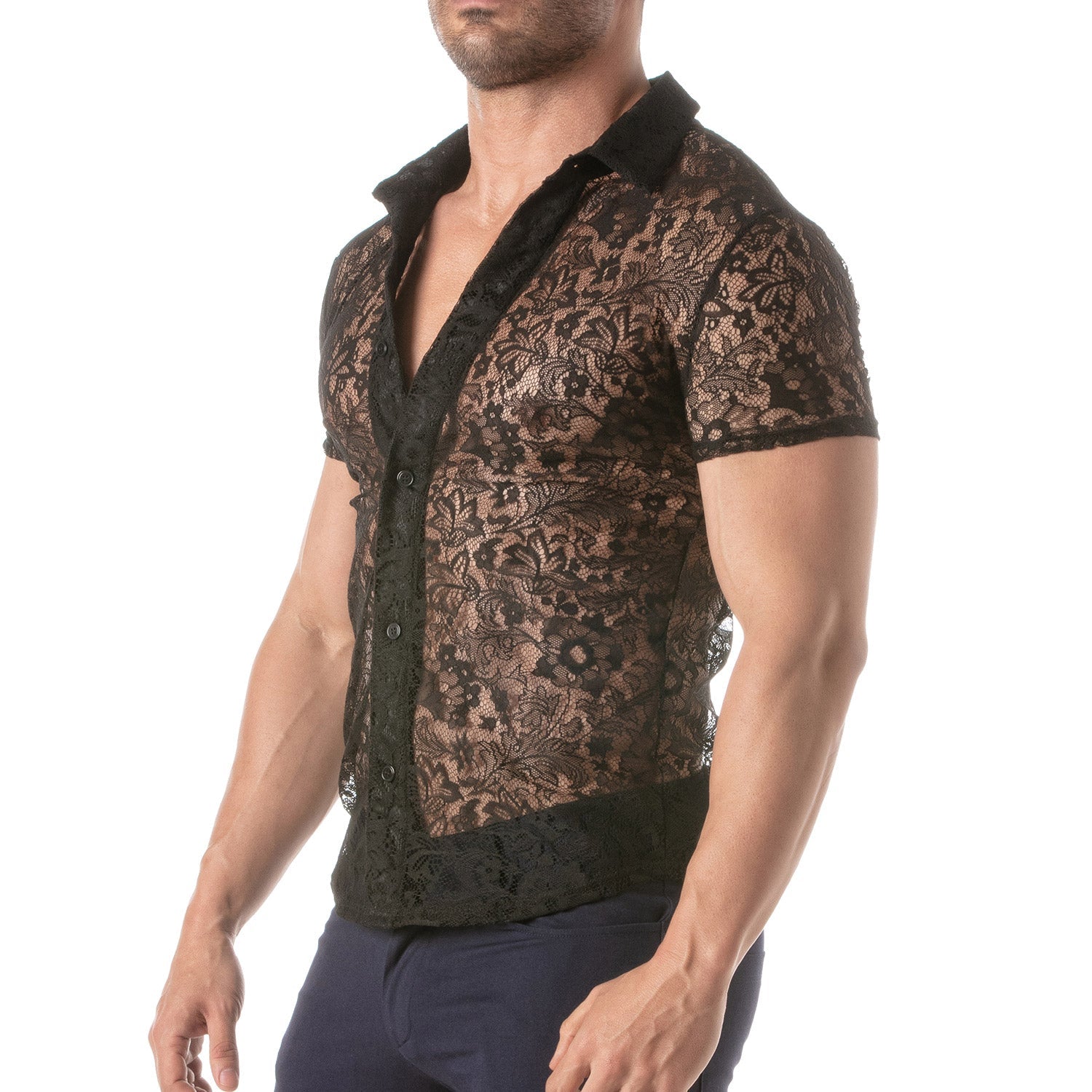 Kurzärmeliges Spitzen - Shirt - TOF Paris - Shop Deutschland Noodosz