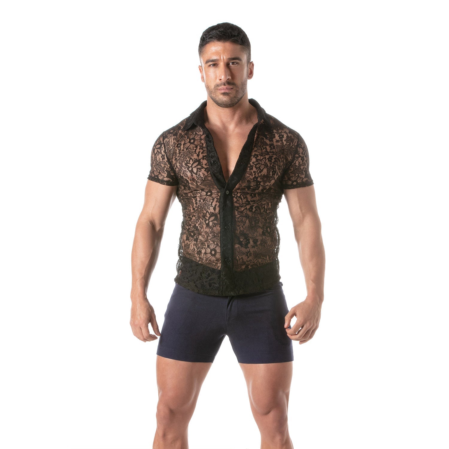 Kurzärmeliges Spitzen - Shirt - TOF Paris - Shop Deutschland Noodosz