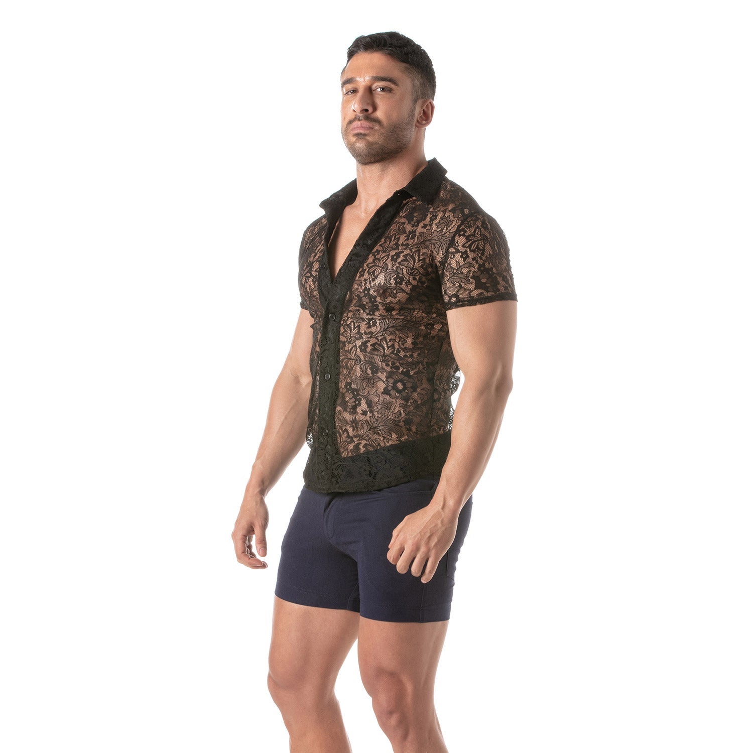 Kurzärmeliges Spitzen - Shirt - TOF Paris - Shop Deutschland Noodosz