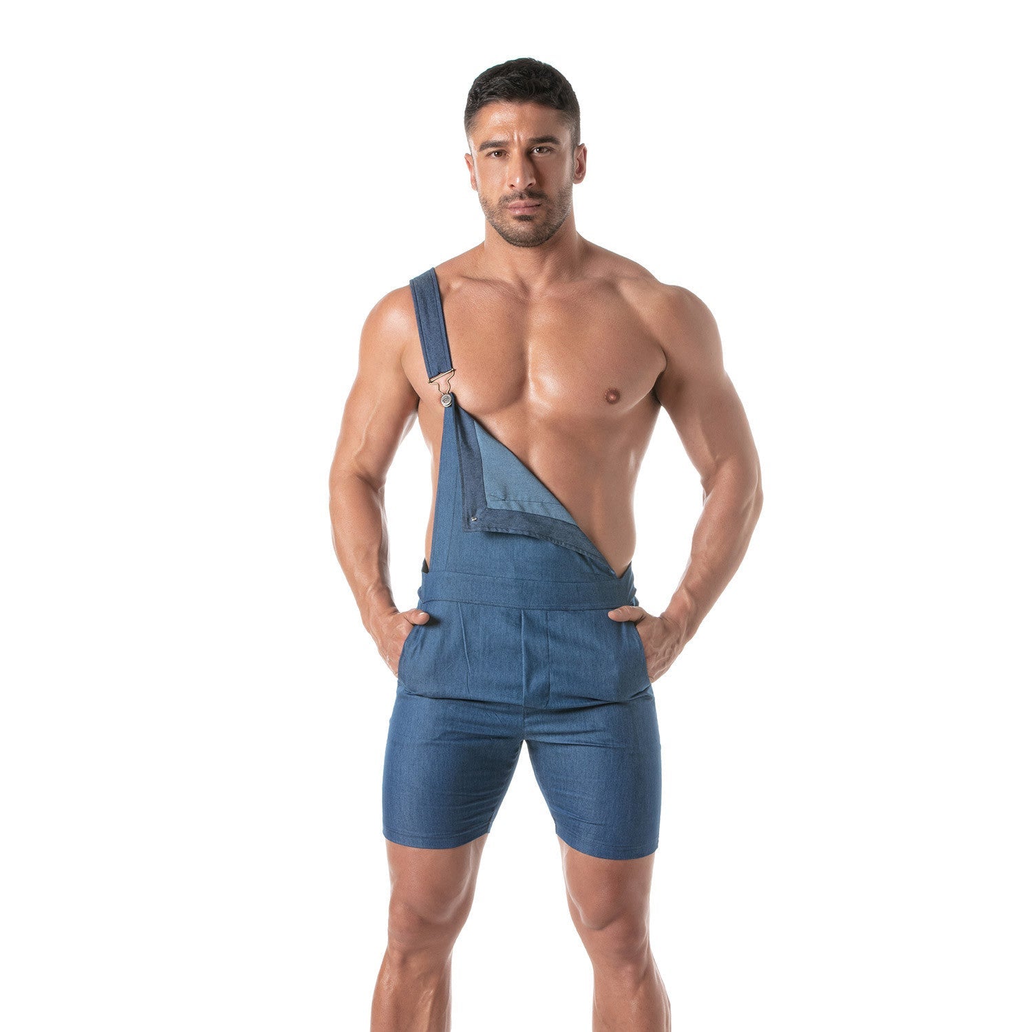 Light Denim Overall Shorts - TOF Paris - Shop Deutschland Noodosz