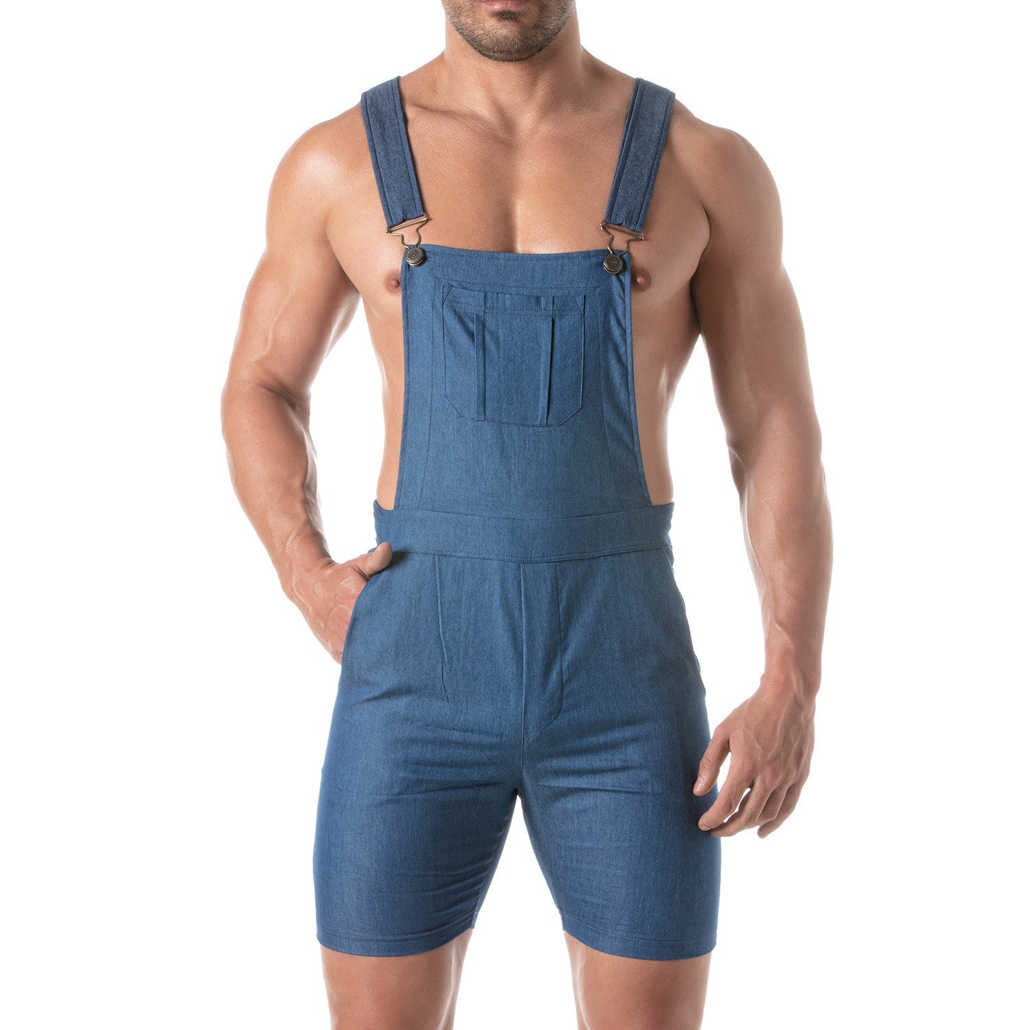 Light Denim Overall Shorts - TOF Paris - Shop Deutschland Noodosz