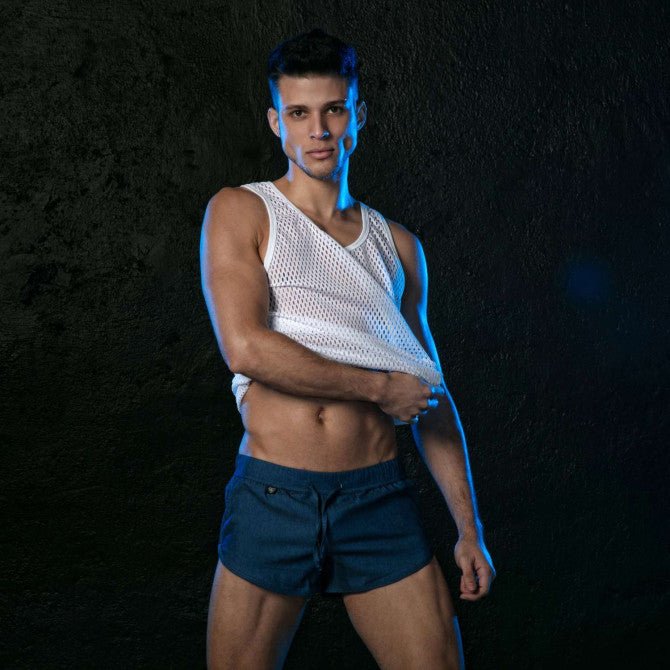 Light Denim Retro Short - TOF Paris - Shop Deutschland Noodosz