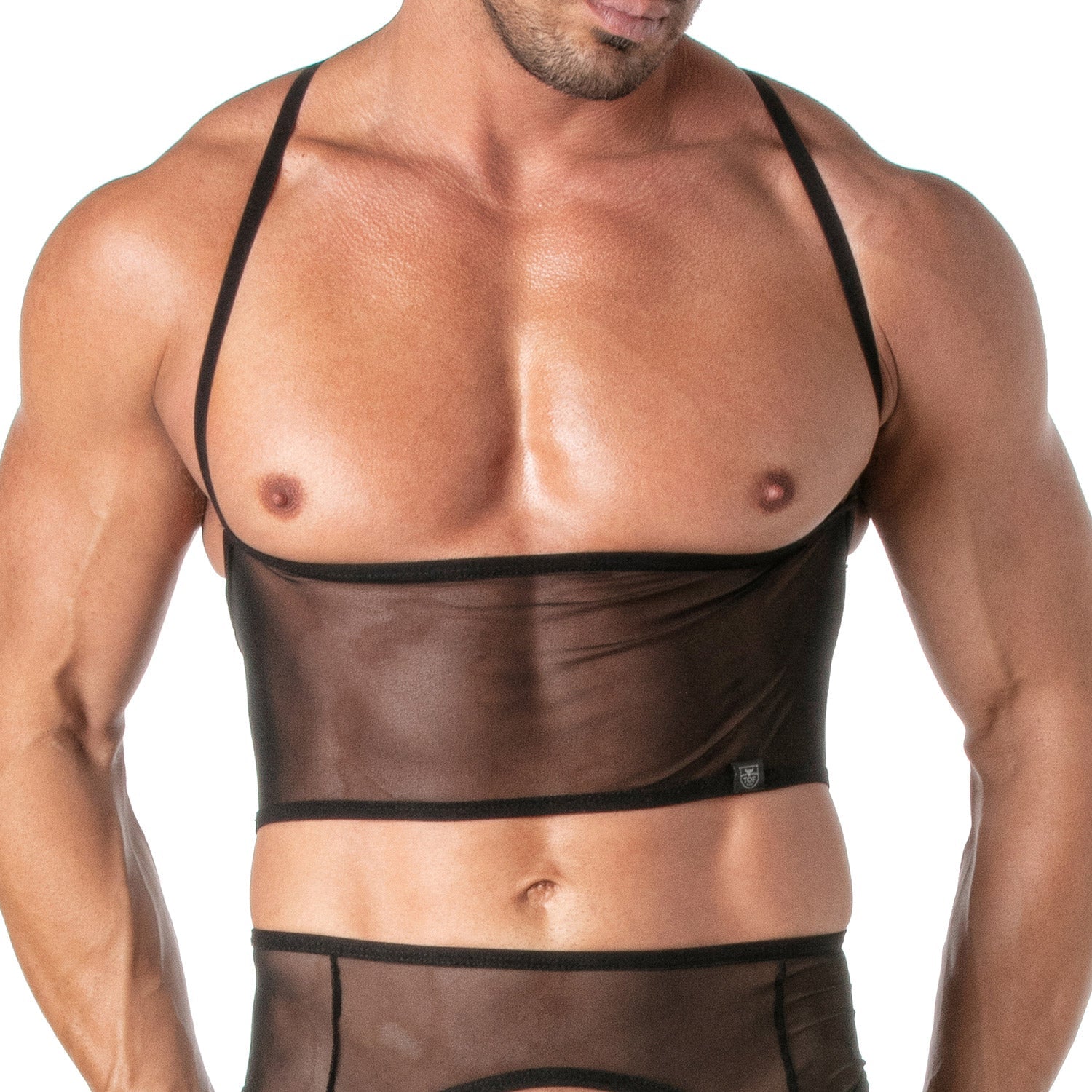 Maskulines Bustier aus transparentem Mesh - TOF Paris - Shop Deutschland Noodosz