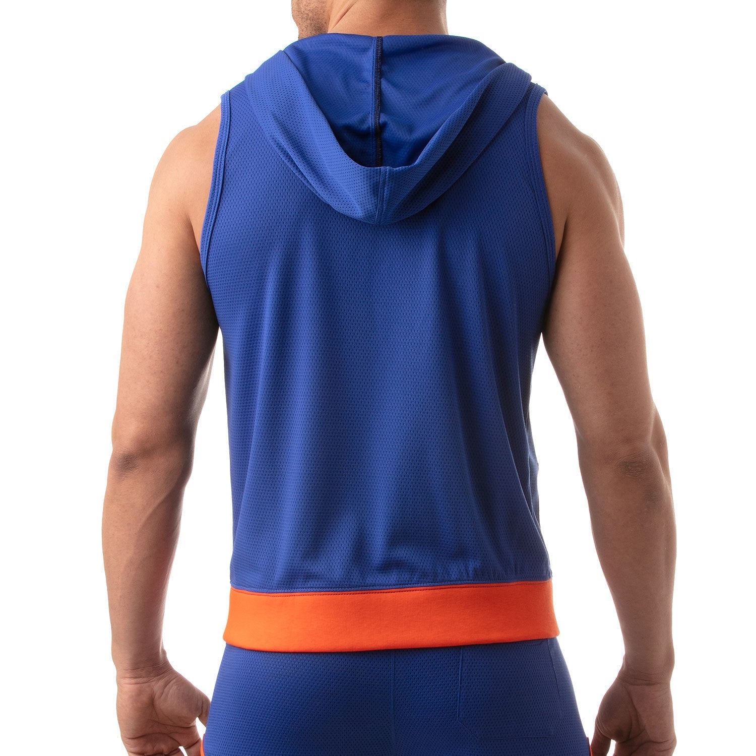 Mesh - ärmelloser Hoodie - Royalblau - TOF Paris - Shop Deutschland Noodosz
