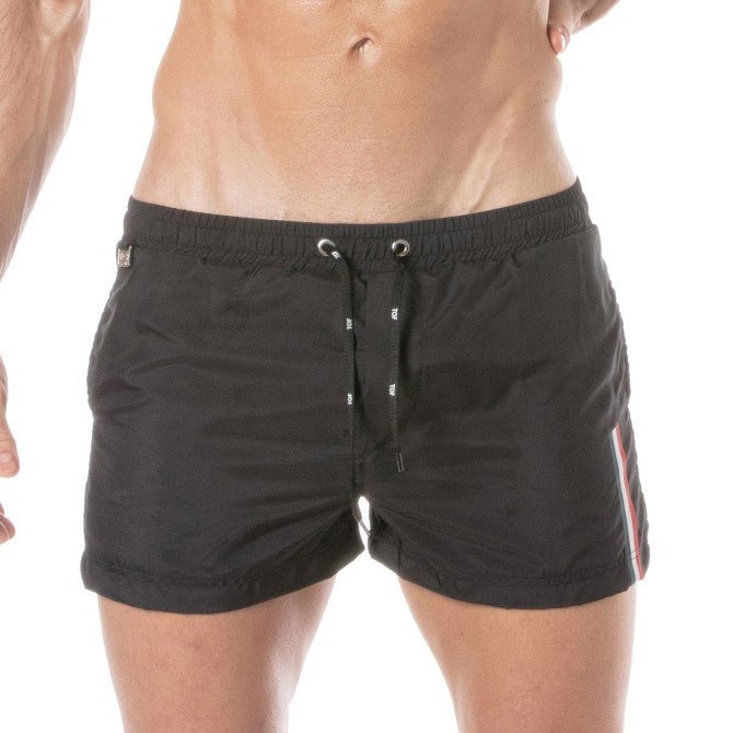 Mid Thigh Swim Shorts Black - noodosz - TOF Paris -