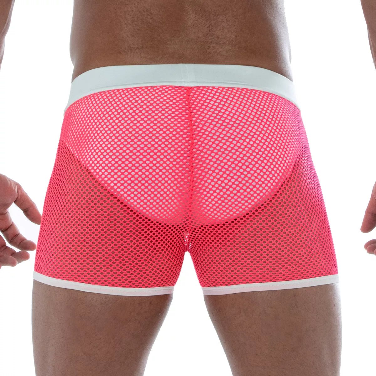 Neon-Shorts aus transparentem Mesh – Pink - TOF Paris - Shop Deutschland Noodosz
