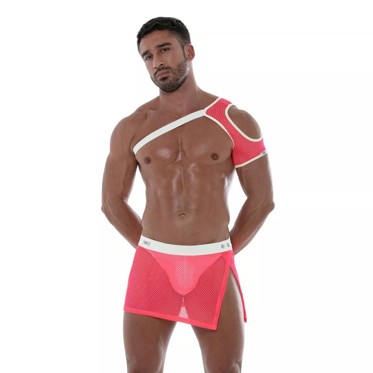 Neon Mesh Schulter-Harness Pink - TOF Paris - Shop Deutschland Noodosz