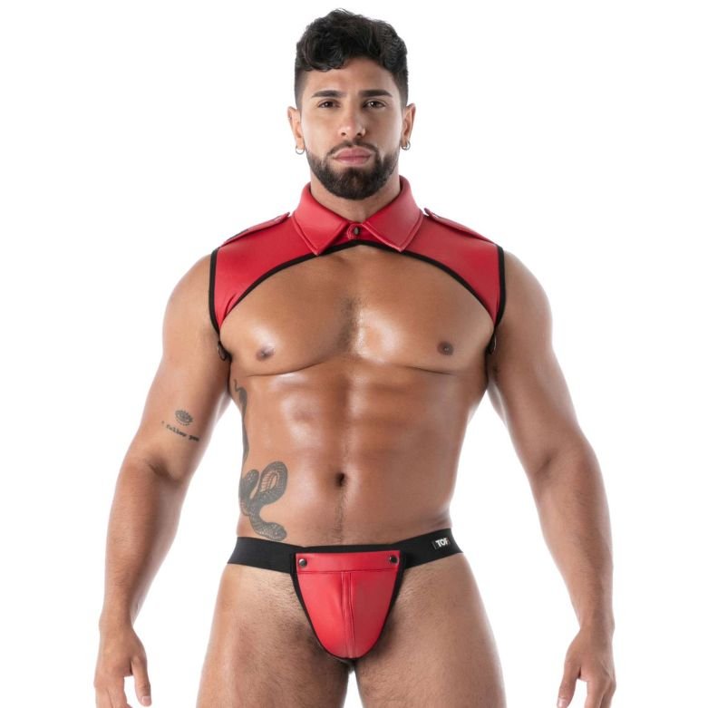 Neopren - Kragen - Shirt Harness – Rot - TOF Paris - Shop Deutschland Noodosz