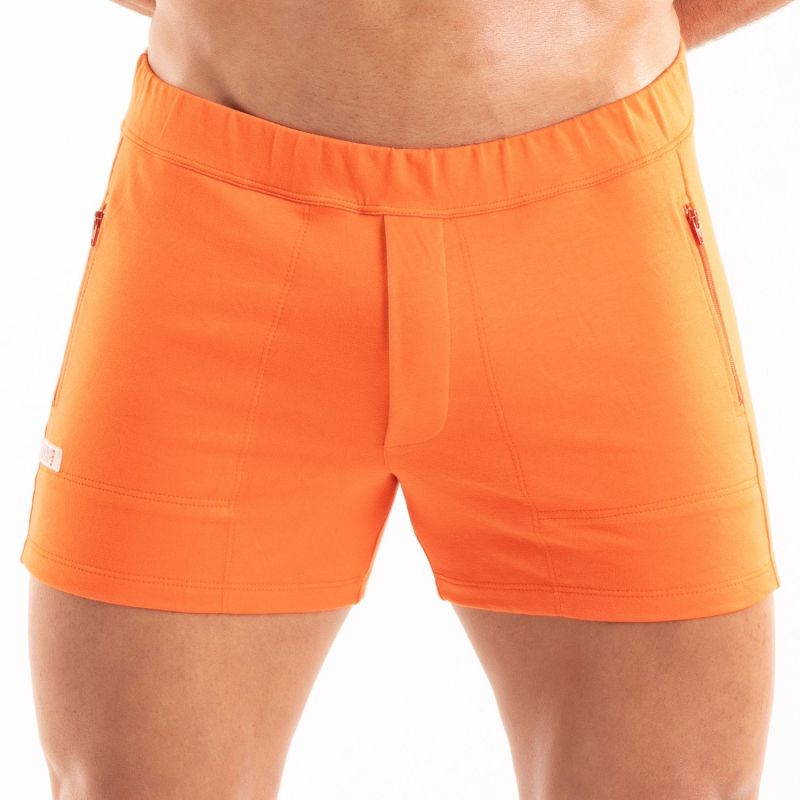 Paris Zipped Shorts Orange - noodosz - TOF Paris -
