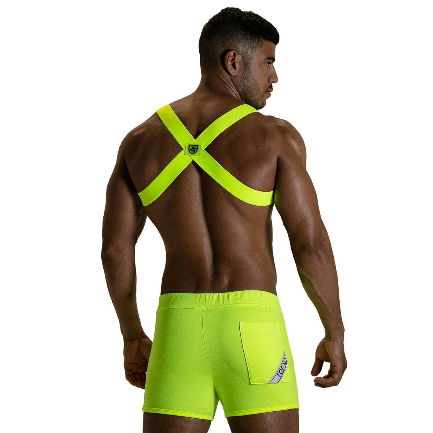 Party Boy Elastischer Harness – Neongelb - TOF Paris - Shop Deutschland Noodosz