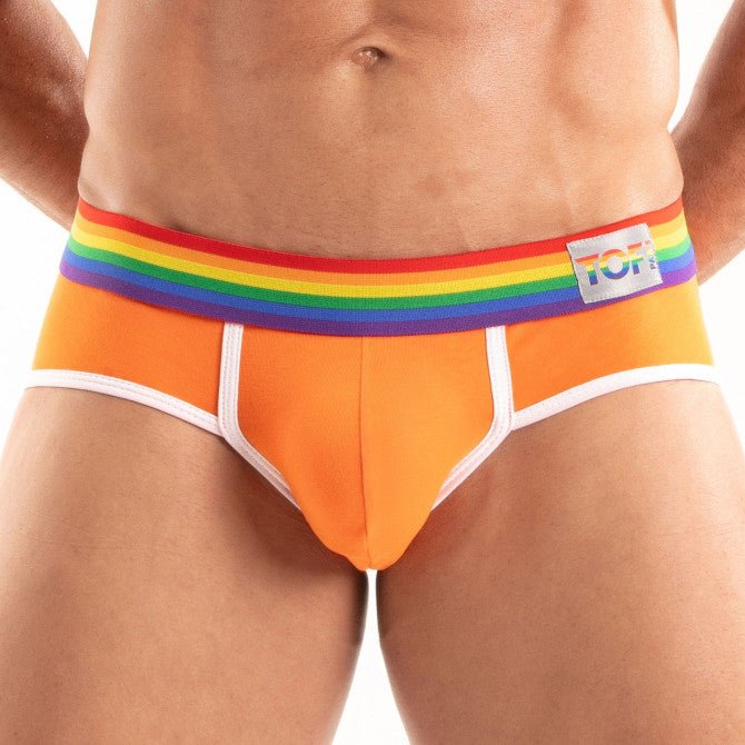 Pride Briefs Orange - noodosz - TOF Paris -