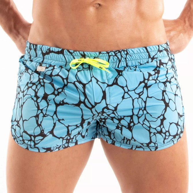 Bedruckter Mini Badeshorts – Blau - TOF Paris - Shop Deutschland Noodosz