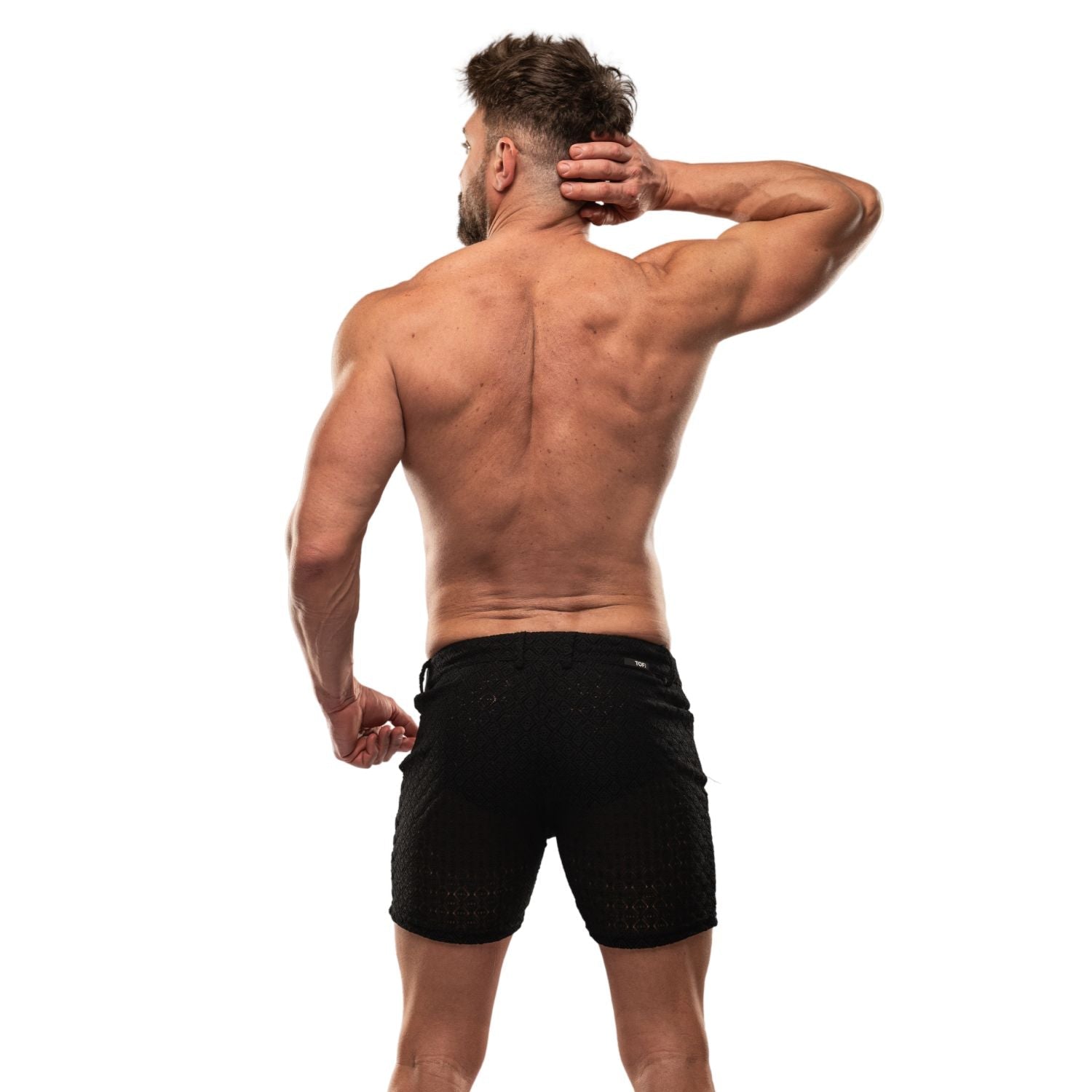 Riviera Mid Thigh Shorts Black - noodosz - TOF Paris -