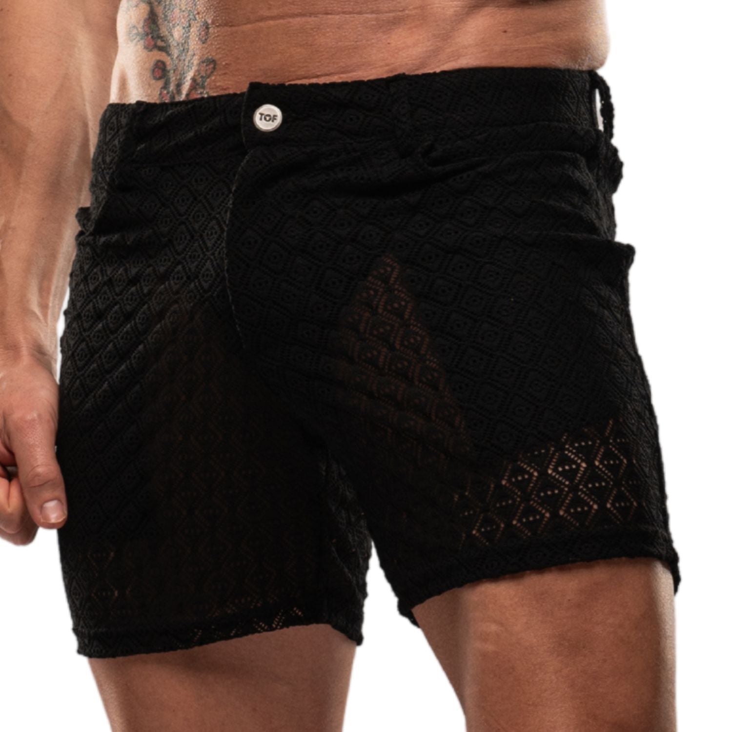 Riviera Mid Thigh Shorts Black - TOF Paris - Shop Deutschland Noodosz