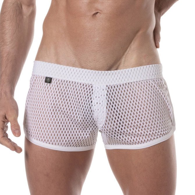 See Through Mens Mini Shorts White - noodosz - TOF Paris -