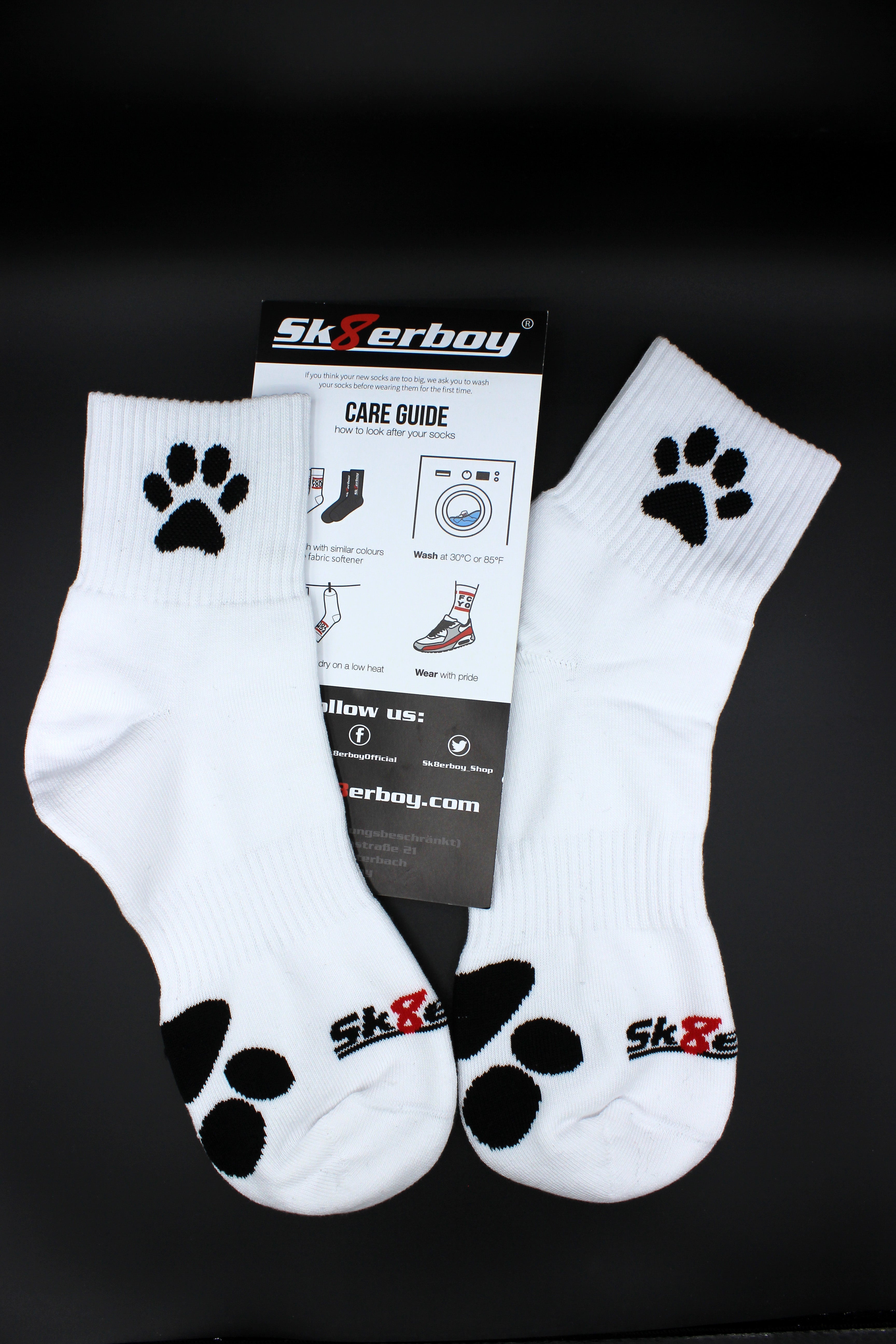 Sk8erboy® PUPPY Short Crew Socks white