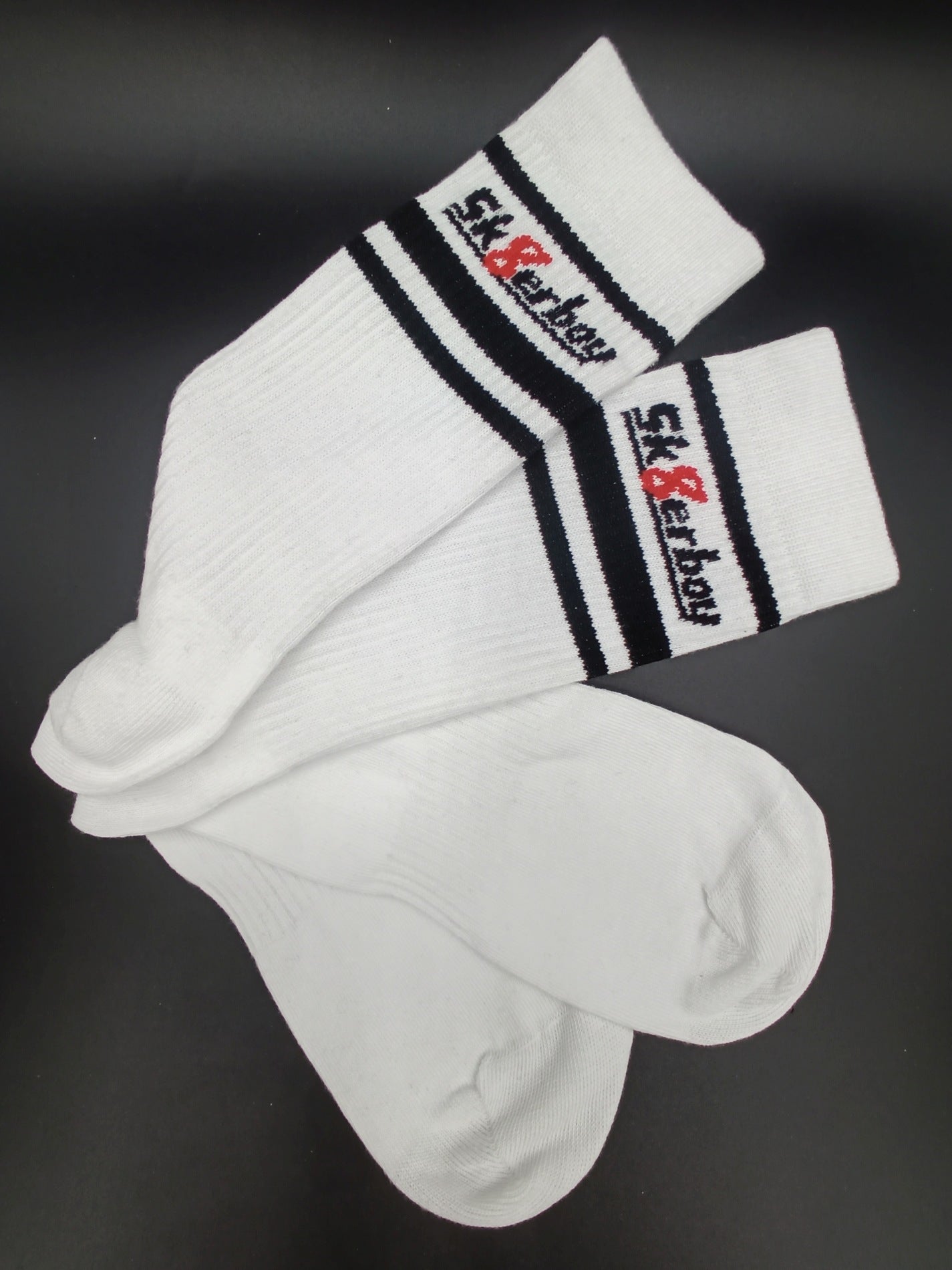 Sk8erboy® LIGHTWEIGHT Crew Socks white