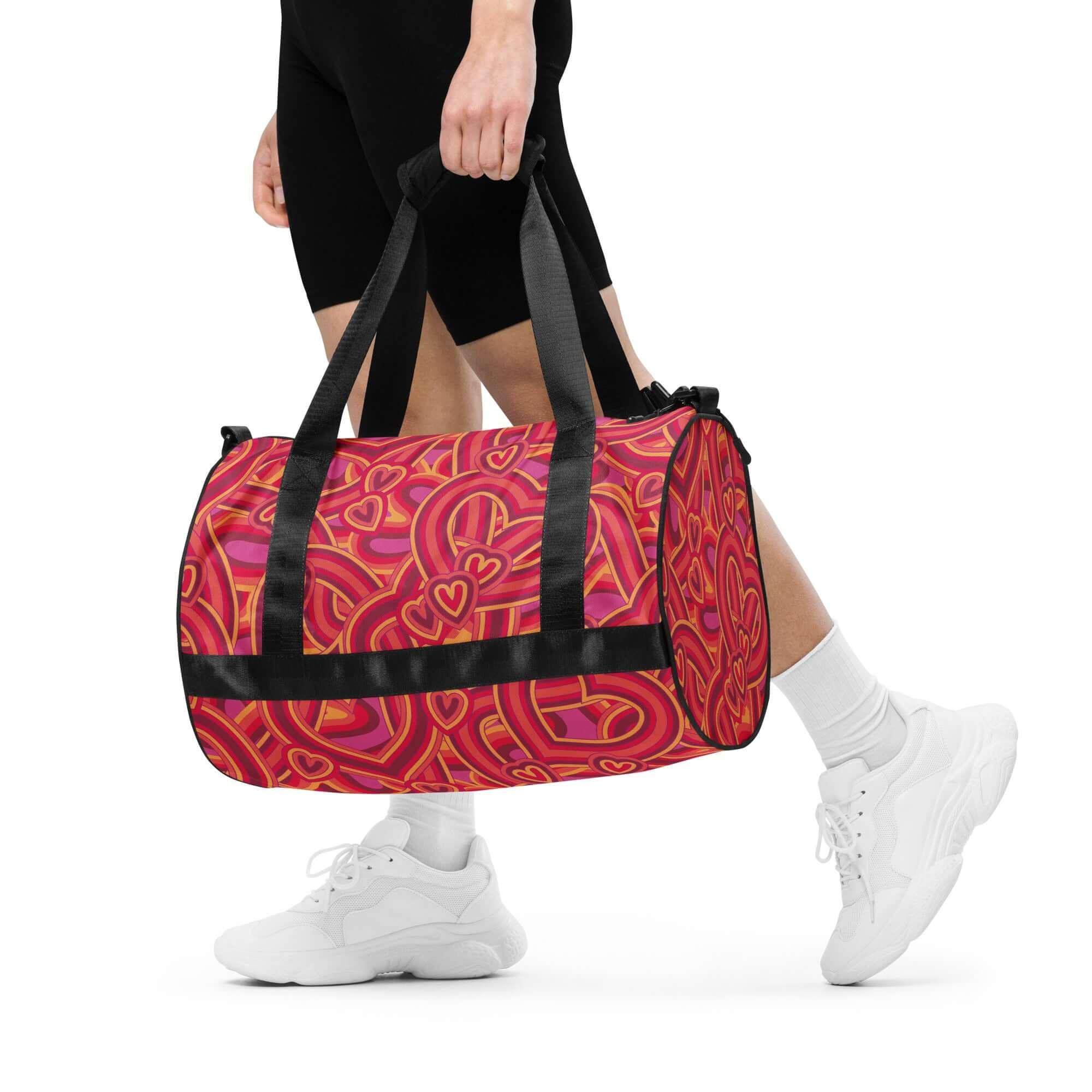 TOV Sporttasche | HEARTS (Rot) - Time Of Vibes - Shop Deutschland Noodosz