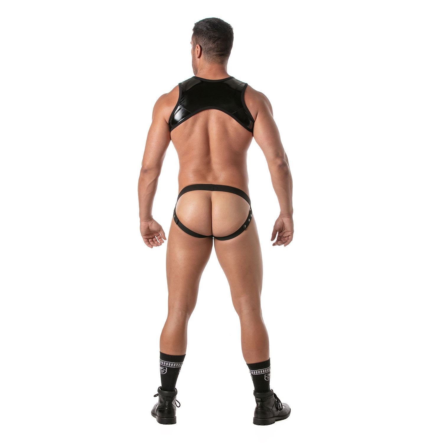 Vinyl - Harness mit Reißverschluss – Schwarz - TOF Paris - Shop Deutschland Noodosz