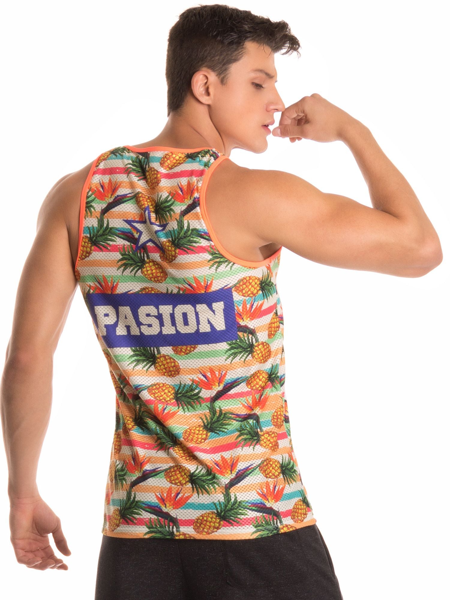 JOR 0248 PINEAPPLE TANK - Top bedruckt Jor Kleidung & Accessoires:Herren:Herrenmode:Shirts & Hemden:T-Shirts nudosz.myshopify.com