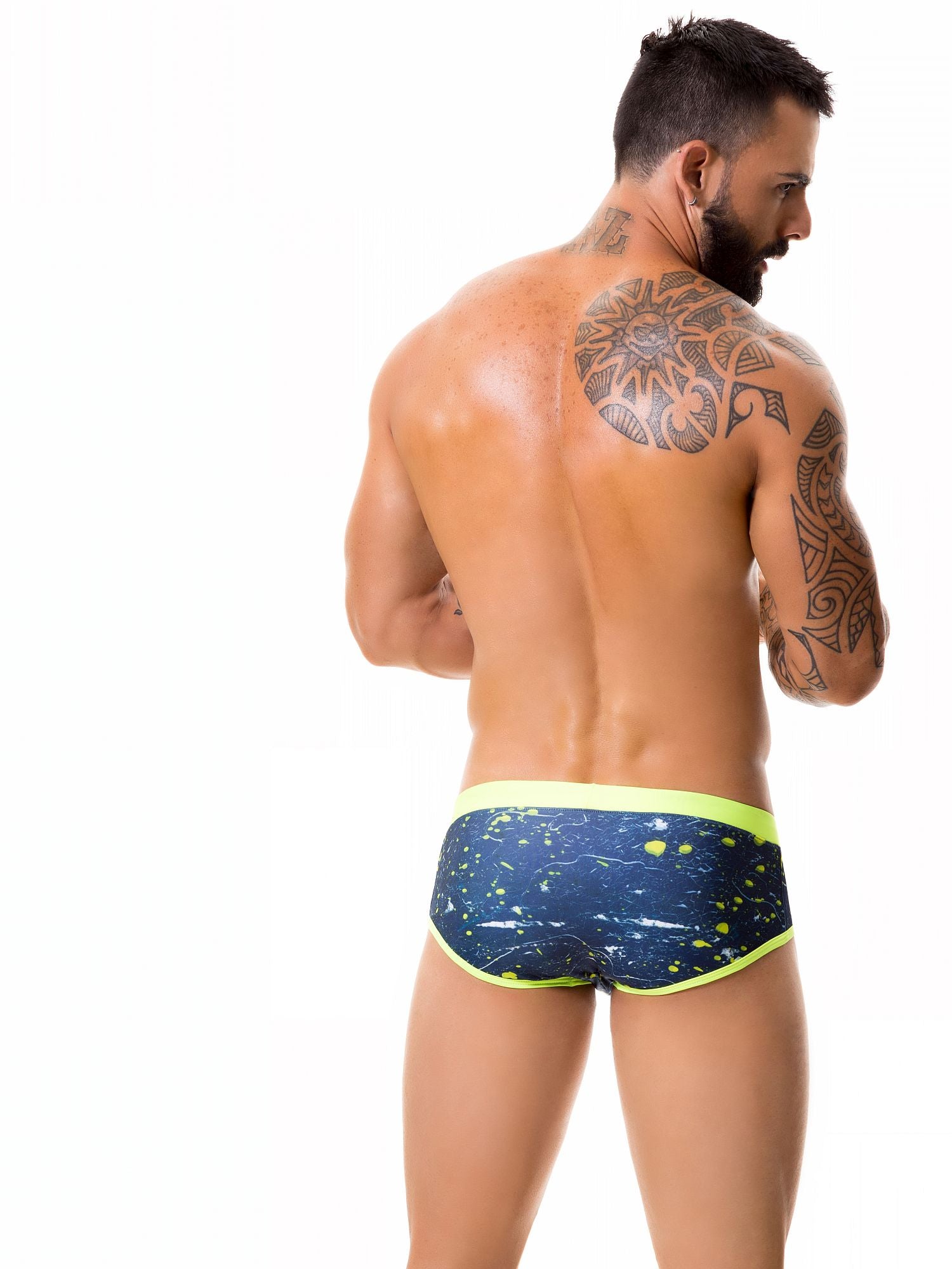 JOR 0349 BEACH PAINT Badehose, Badeslip bedruckt Jor Kleidung & Accessoires:Herrenmode:Bademode nudosz.myshopify.com