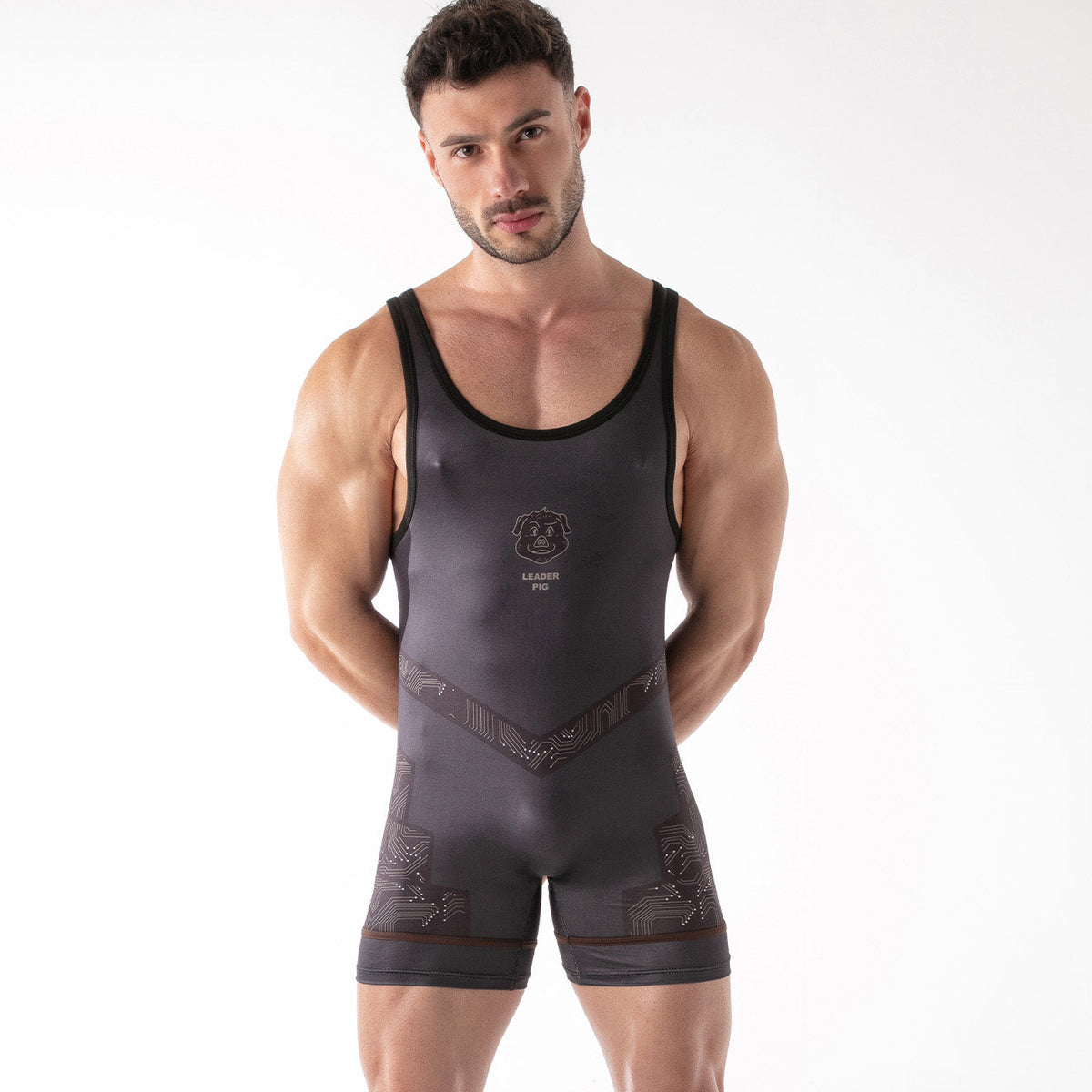 ID Party-Tanktop – Schwein, Schwarz-0