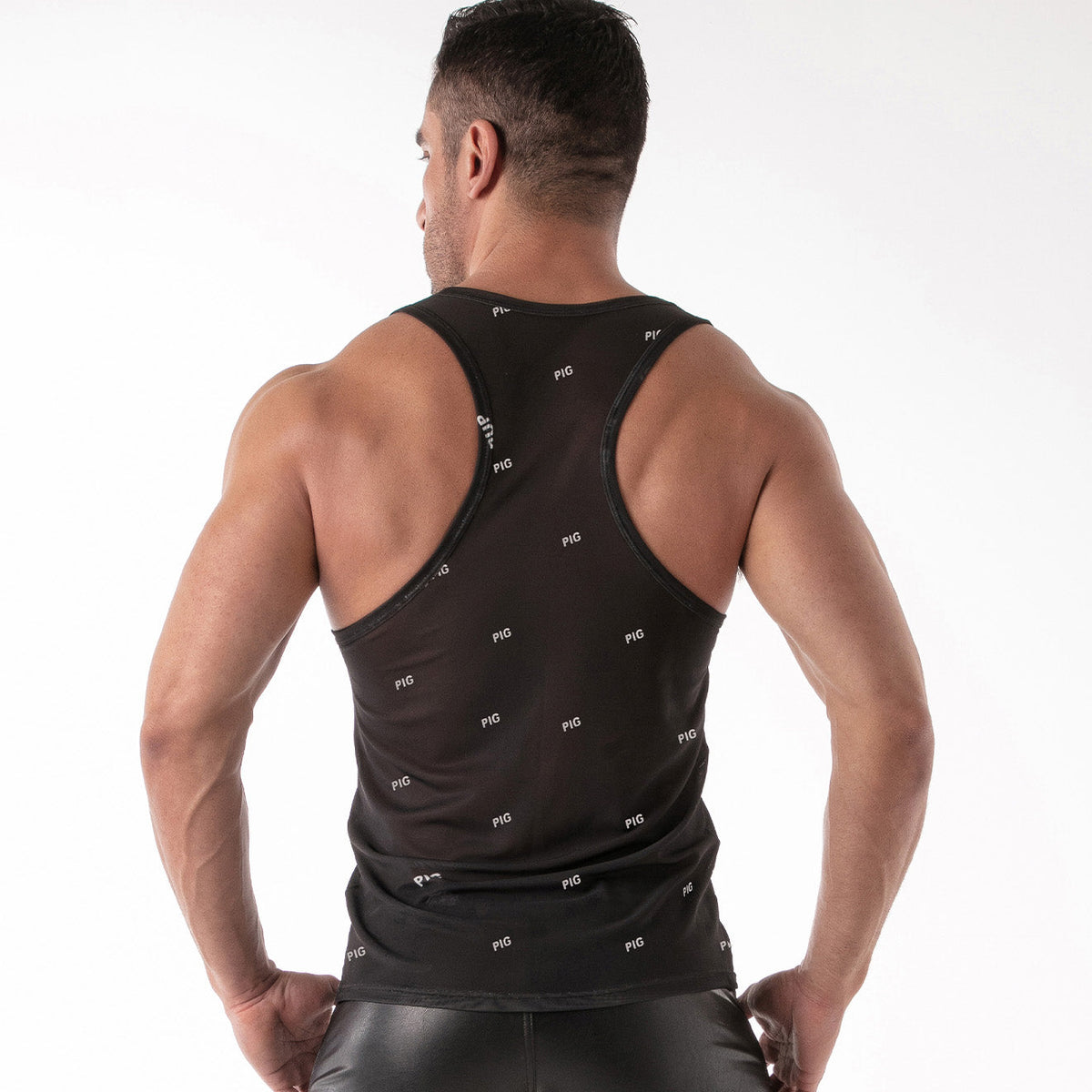 ID Mesh-Tanktop – Pig Black-1