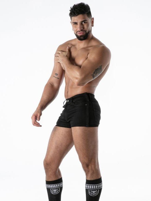 Raw Denim Tear-Away Shorts, kurze Jeanshose - TOF Paris - Shop Deutschland Noodosz