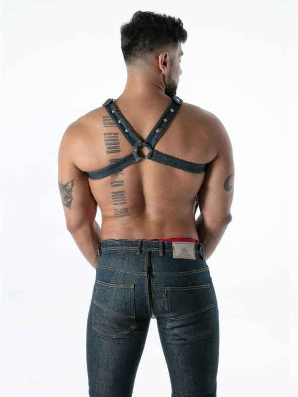 Raw Denim Bulldog Harness - TOF Paris - Shop Deutschland Noodosz
