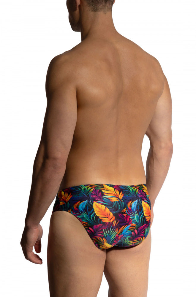 Beachbrief BLU2450 – Badeslip mit Blätter-Print