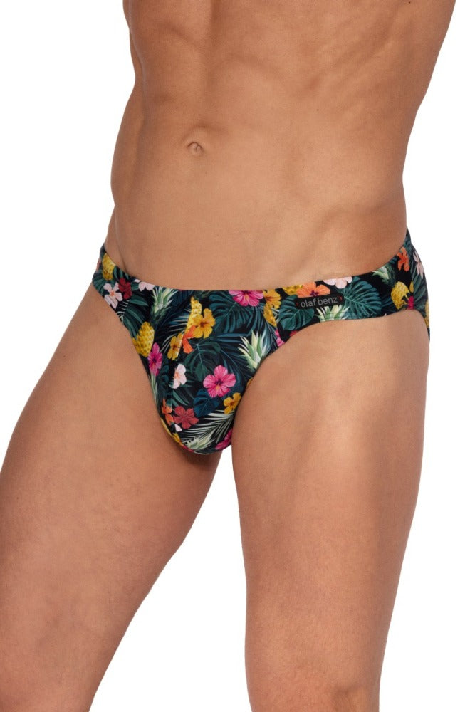 Sunbrief BLU2553 – Badeslip mit Tropical-Print