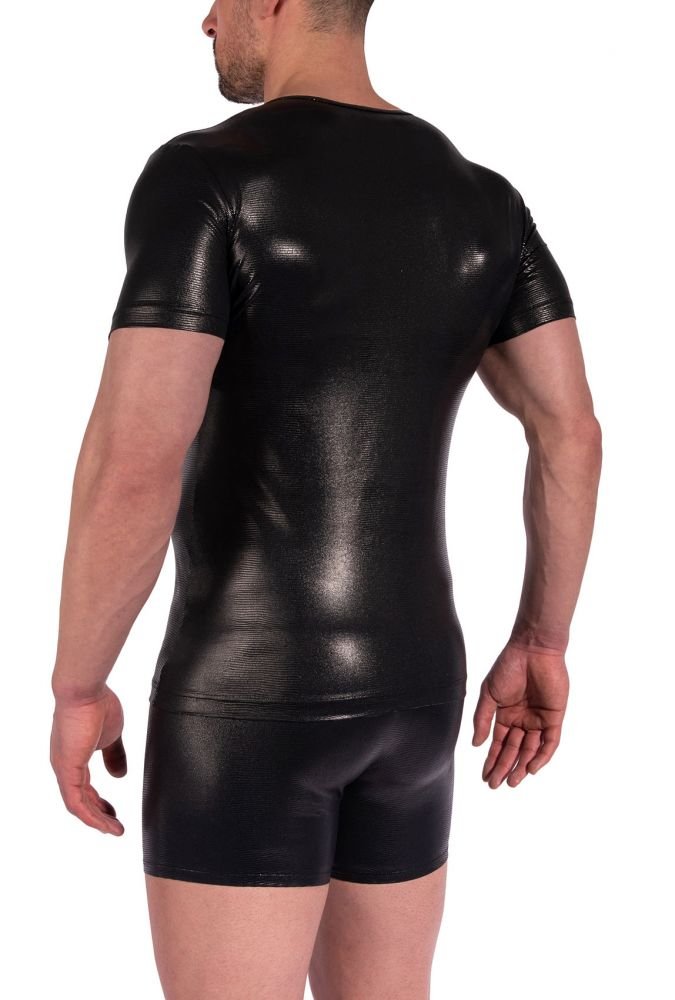 V-Neck Tee M2369 – T-Shirt mit V-Ausschnitt in Schlangenleder-Optik - MANSTORE - Shop Deutschland Noodosz