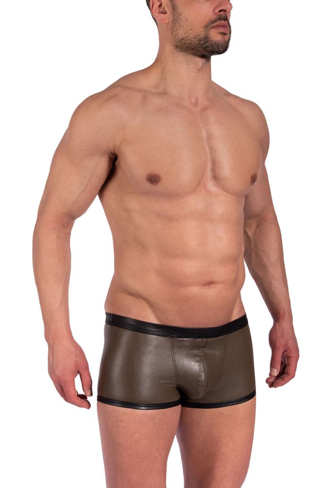 Shape Pants M2370 Olive in Kunstleder-Optik - MANSTORE - Shop Deutschland Noodosz